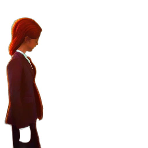 dress, jacket, robot, staff transparent PNG cut-out