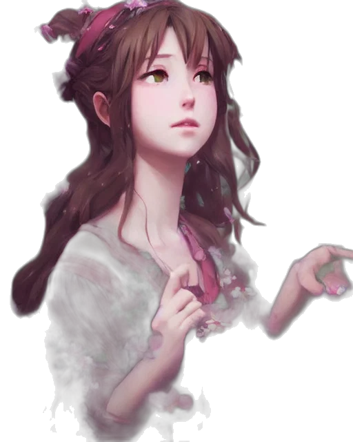 dress, crown, face, staff transparent PNG cut-out