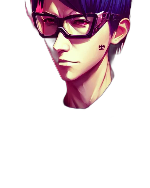 face, cartoon, watercolor, anime transparent PNG cut-out