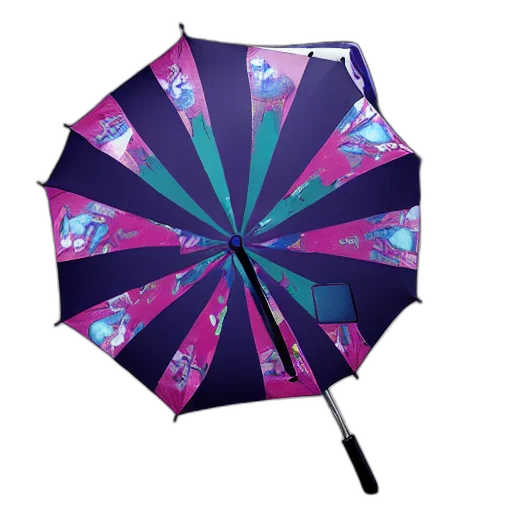 umbrella, staff, jacket, hat transparent PNG cut-out