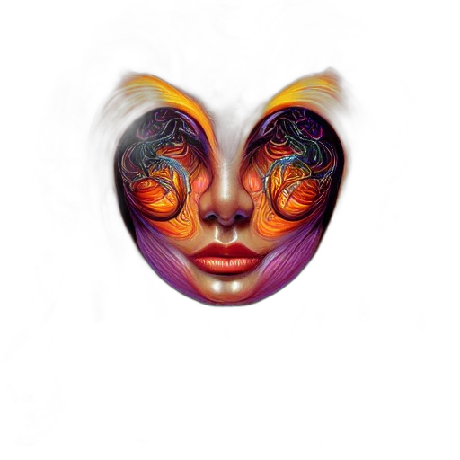 mask, face, jewelry, creature transparent PNG cut-out