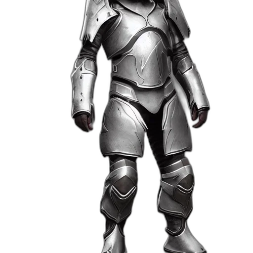 robot, sword, concept art, 3d render transparent PNG cut-out