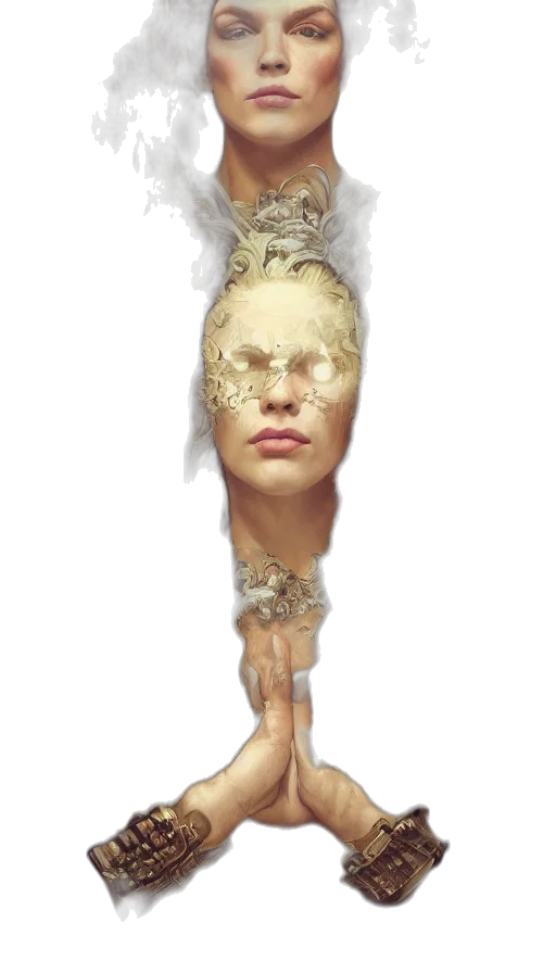 mask, face, hair, creature transparent PNG cut-out