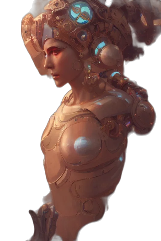 robot, crown, jewelry, face transparent PNG cut-out