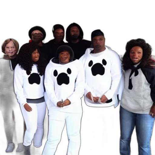 black, people, white, bear transparent PNG cut-out