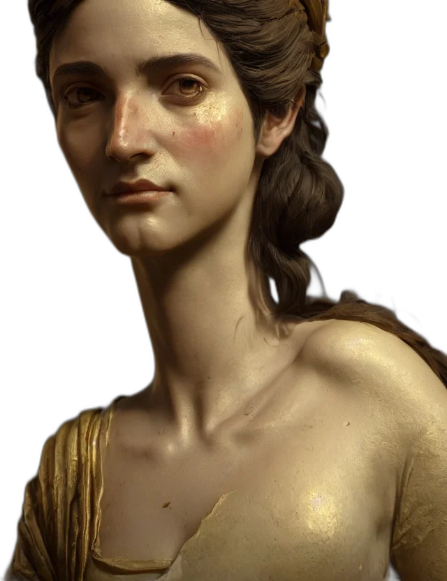 face, crown, jewelry, staff transparent PNG cut-out