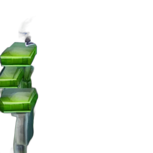 bottle, staff, 3d render, concept art transparent PNG cut-out