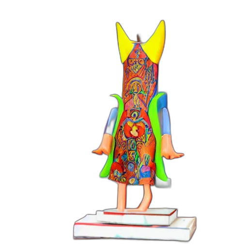 crown, dress, staff, robot transparent PNG cut-out