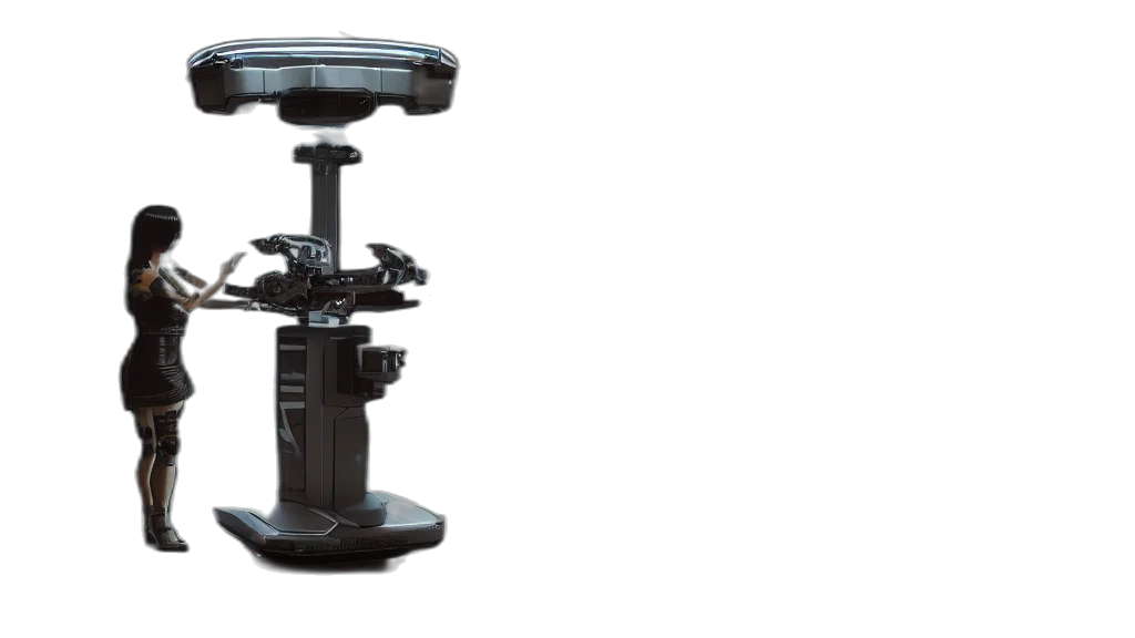 robot, staff, crown, furniture transparent PNG cut-out