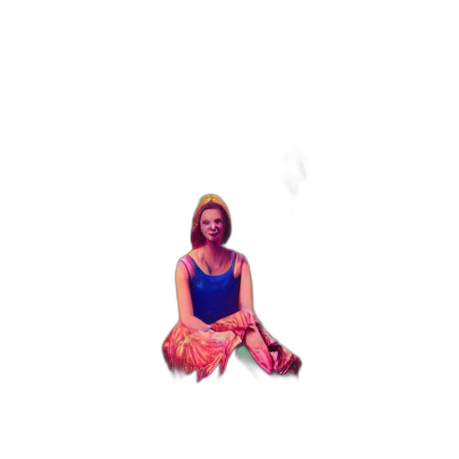 dress, shoes, pixel art, vaporwave transparent PNG cut-out