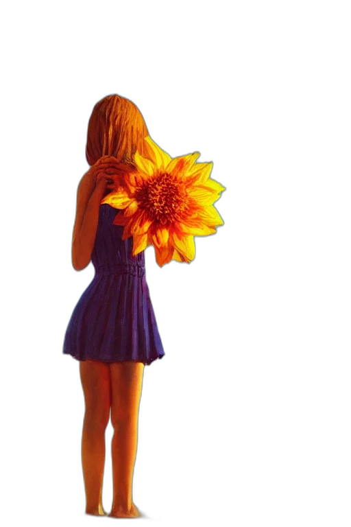 flower, dress, photorealistic, 3d render transparent PNG cut-out