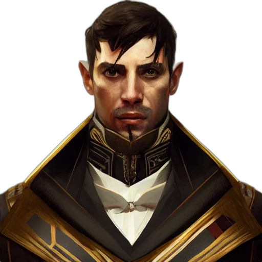 face, staff, jacket, fantasy art transparent PNG cut-out
