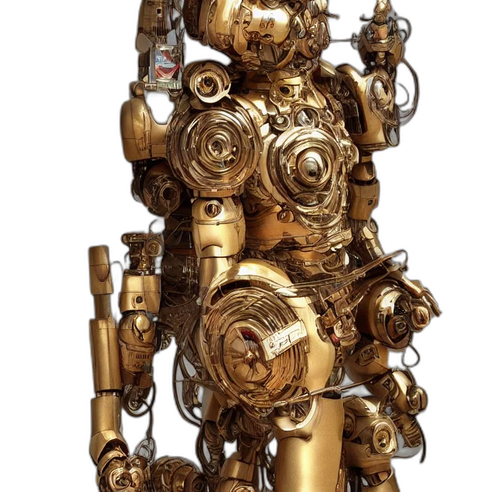 robot, jewelry, staff, weapon transparent PNG cut-out