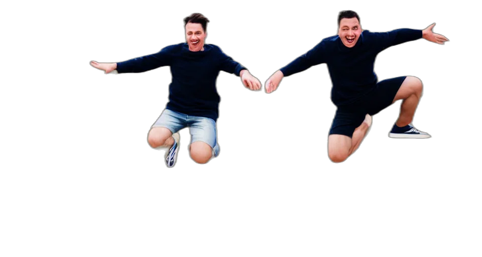 3d render, photograph, man, jumping transparent PNG cut-out