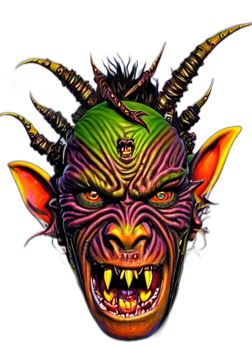 mask, face, creature, staff transparent PNG cut-out