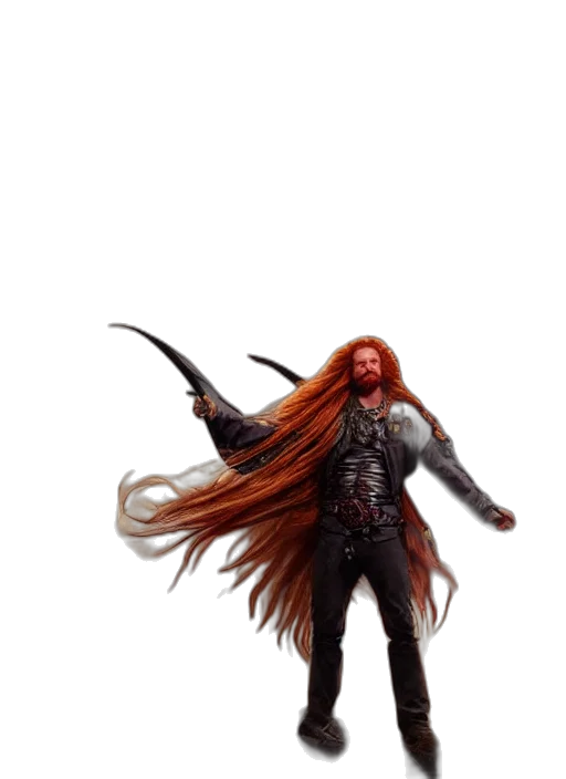 hair, creature, weapon, staff transparent PNG cut-out