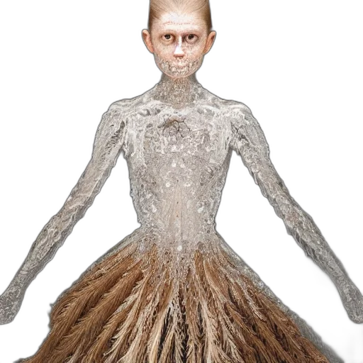 dress, creature, hair, animal transparent PNG cut-out