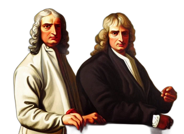classical, portrait, sir, isaac transparent PNG cut-out