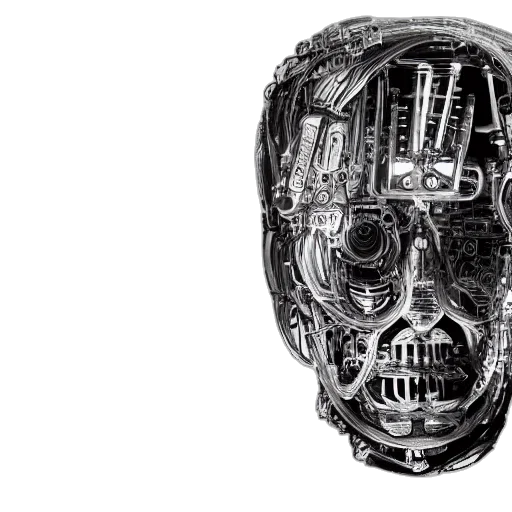 mask, robot, face, cyberpunk transparent PNG cut-out