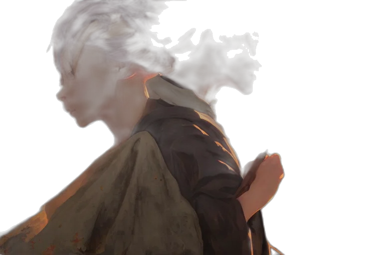 jacket, mask, face, hair transparent PNG cut-out