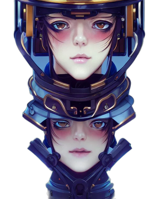 robot, face, mask, crown transparent PNG cut-out