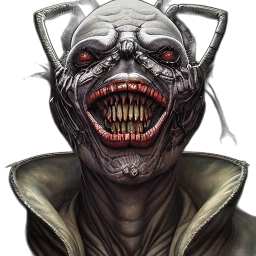 face, creature, mask, concept art transparent PNG cut-out