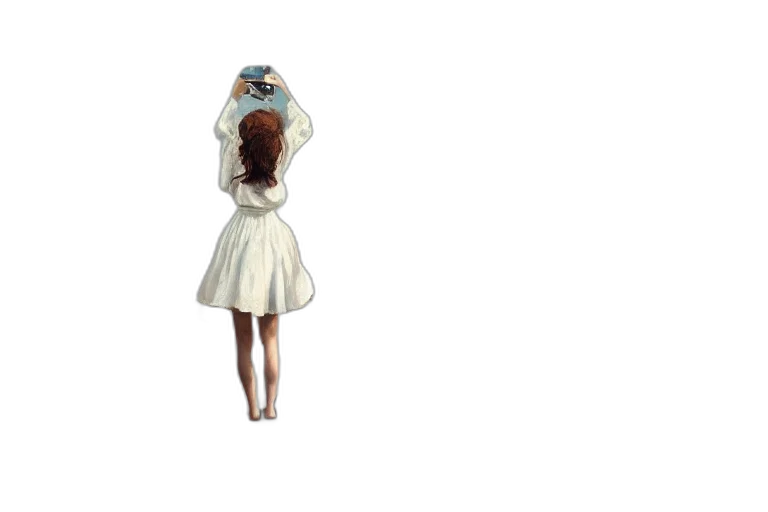dress, hat, staff, crown transparent PNG cut-out