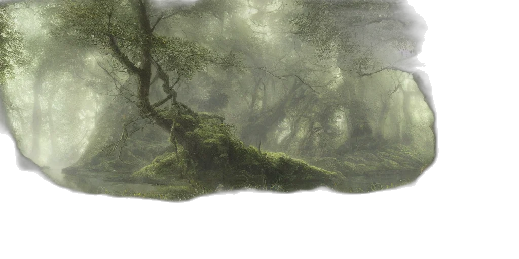 tree, dragon, sword, creature transparent PNG cut-out