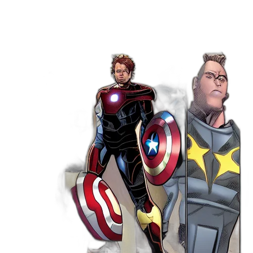 comic book art, concept art, cartoon, 3d render transparent PNG cut-out