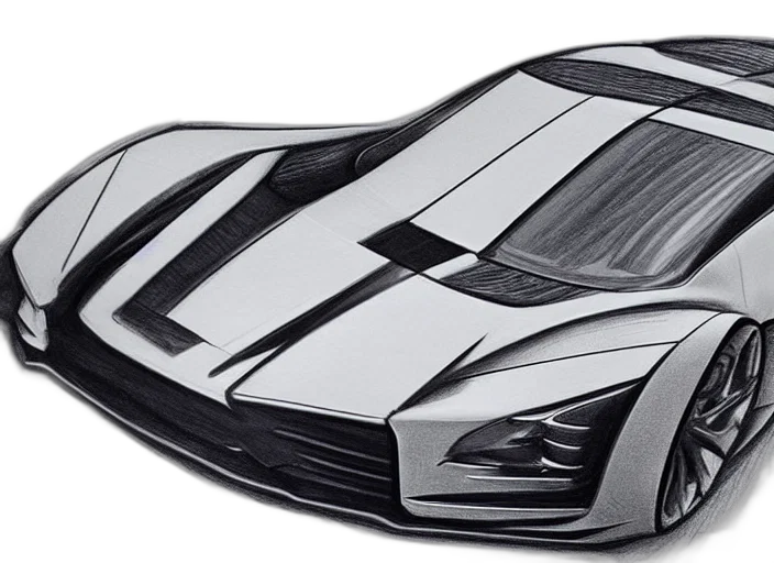 car, pencil sketch, photorealistic, concept art transparent PNG cut-out