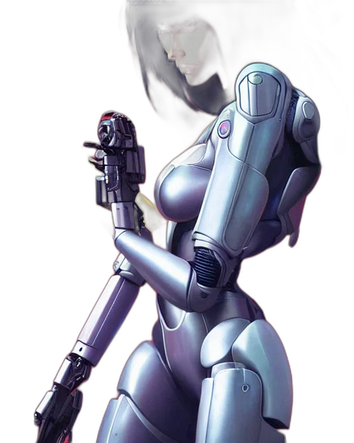 robot, weapon, staff, concept art transparent PNG cut-out