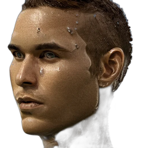 face, robot, mask, hair transparent PNG cut-out