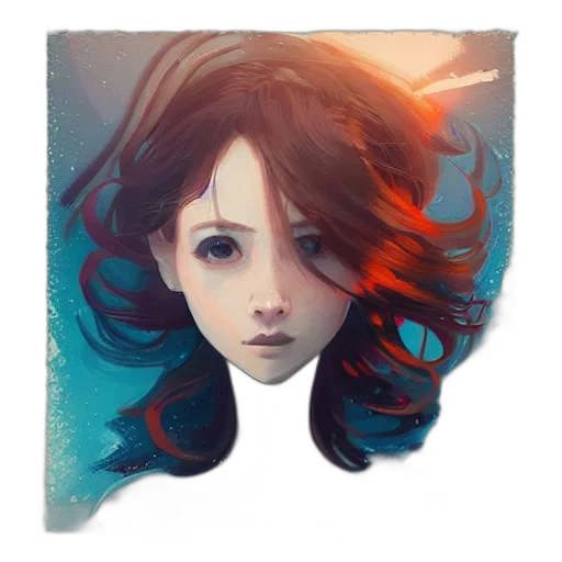 face, mask, crown, hair transparent PNG cut-out