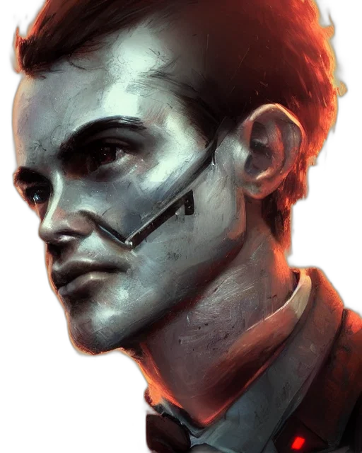 face, robot, mask, concept art transparent PNG cut-out