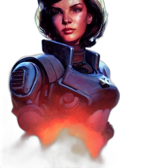 robot, face, jacket, concept art transparent PNG cut-out