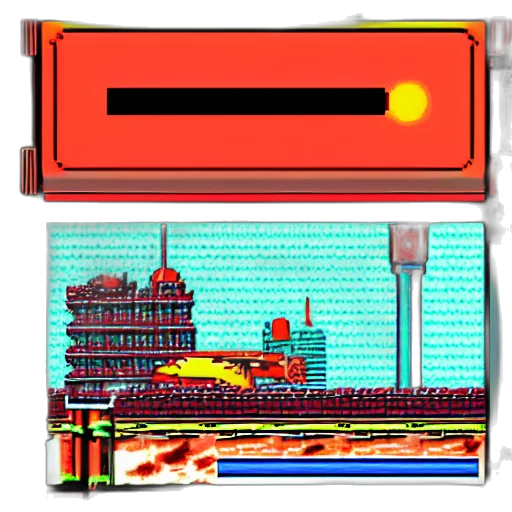 robot, weapon, pixel art, concept art transparent PNG cut-out