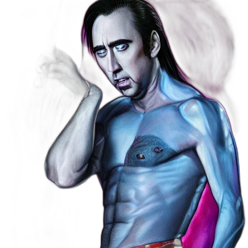 creature, photorealistic, comic book art, watercolor transparent PNG cut-out