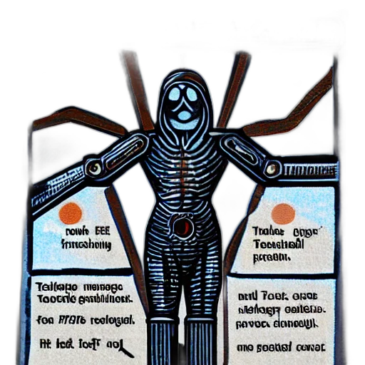 robot, creature, jacket, concept art transparent PNG cut-out