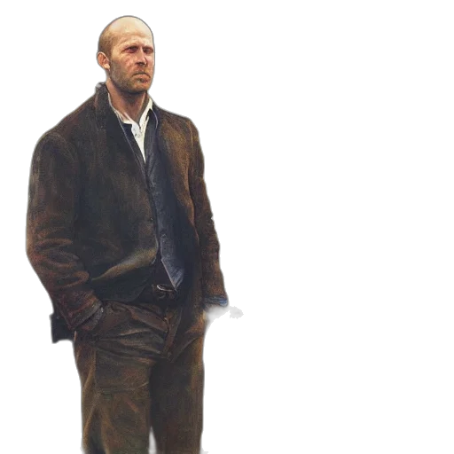 jacket, staff, face, oil painting transparent PNG cut-out