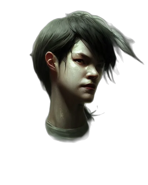 face, mask, robot, hair transparent PNG cut-out
