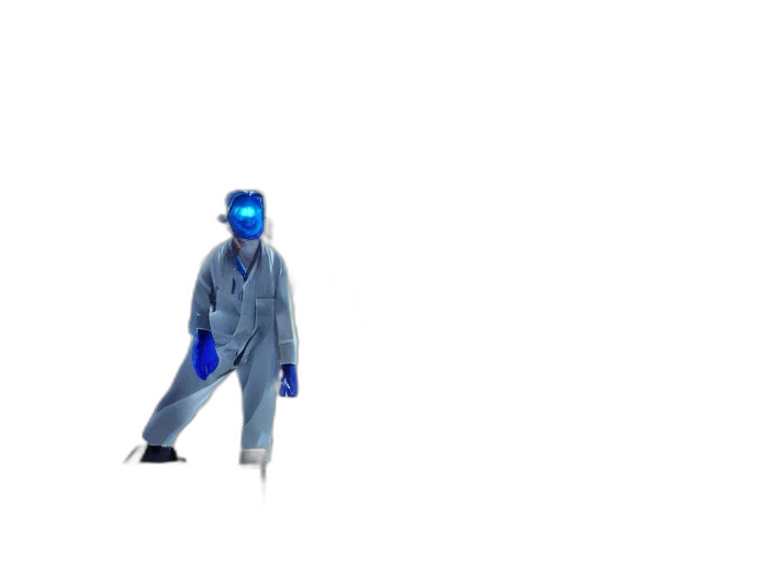 robot, staff, jacket, mask transparent PNG cut-out