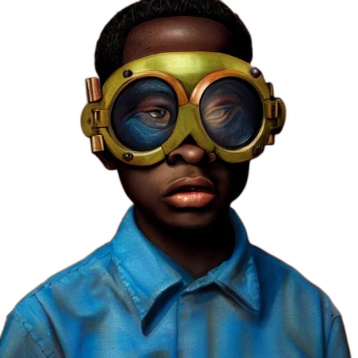 mask, face, concept art, 3d render transparent PNG cut-out