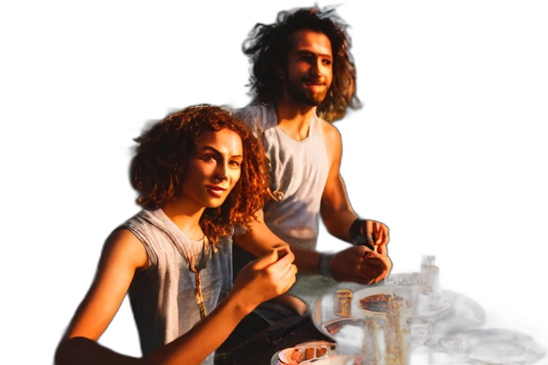 food, concept art, photorealistic, oil painting transparent PNG cut-out
