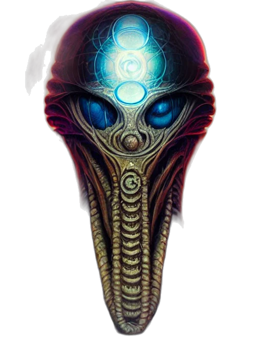 mask, staff, creature, face transparent PNG cut-out