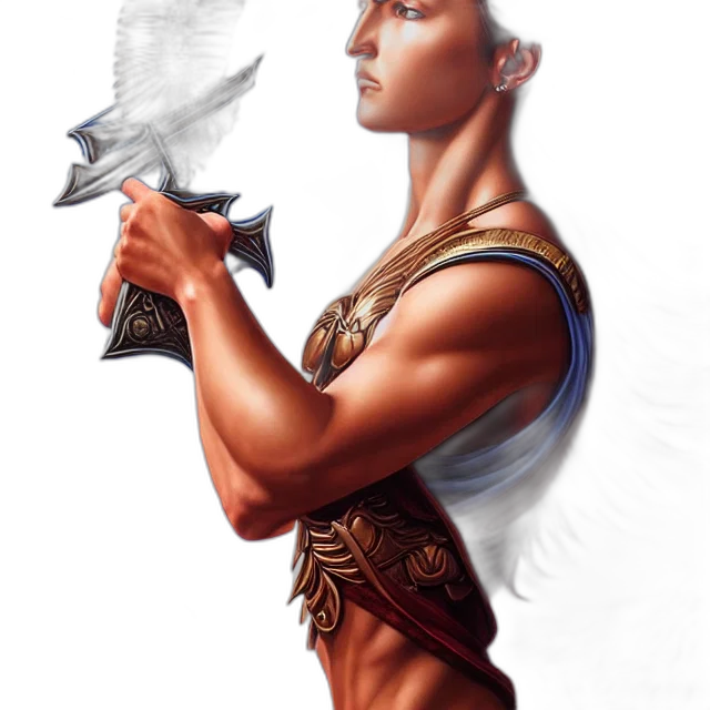 sword, weapon, staff, fantasy art transparent PNG cut-out