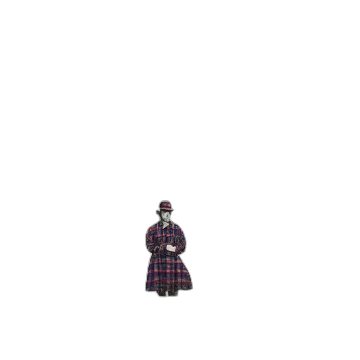 dress, jacket, robot, staff transparent PNG cut-out