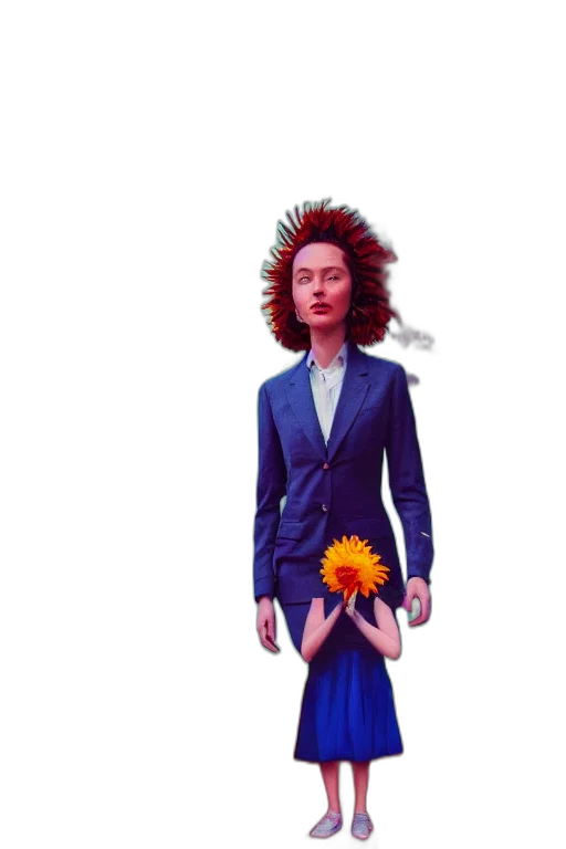 dress, jacket, staff, umbrella transparent PNG cut-out