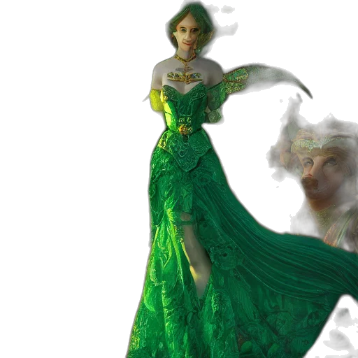 dress, concept art, fantasy art, 3d render transparent PNG cut-out