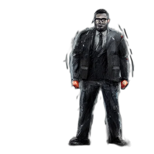 jacket, concept art, comic book art, 3d render transparent PNG cut-out