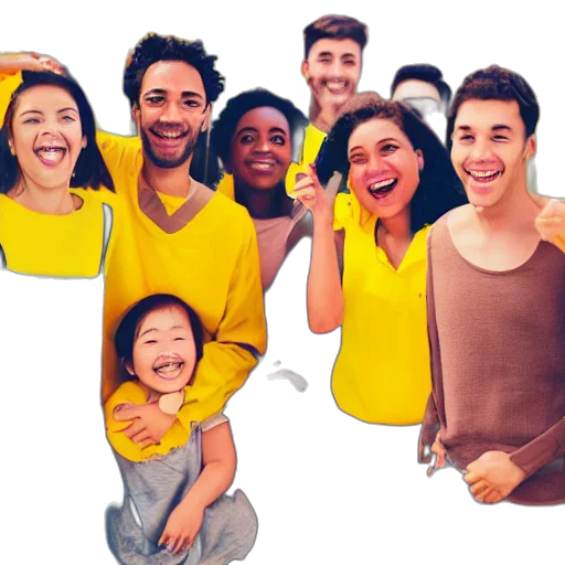 3d render, app, icon, people transparent PNG cut-out